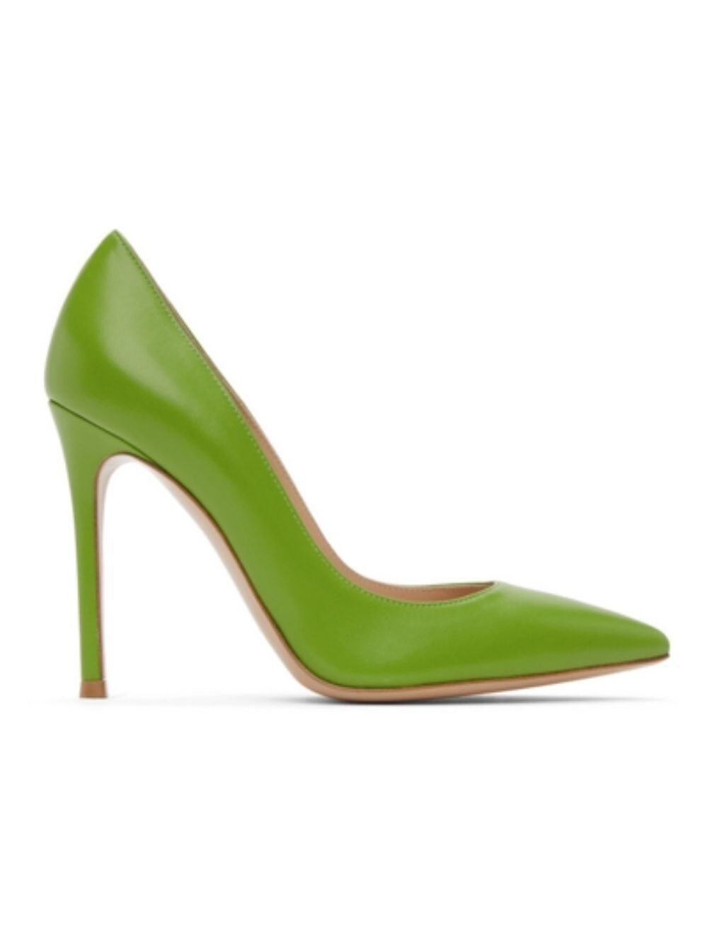 Rare GIANVITO ROSSI 105 Kiwi Leather Pumps